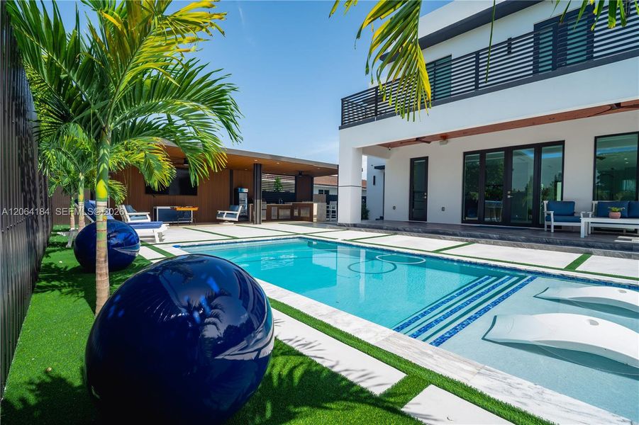 Exterior details and patio area of a home in , Miami (Image 33). Exterior details and patio area of a home in , Miami (Image 33).