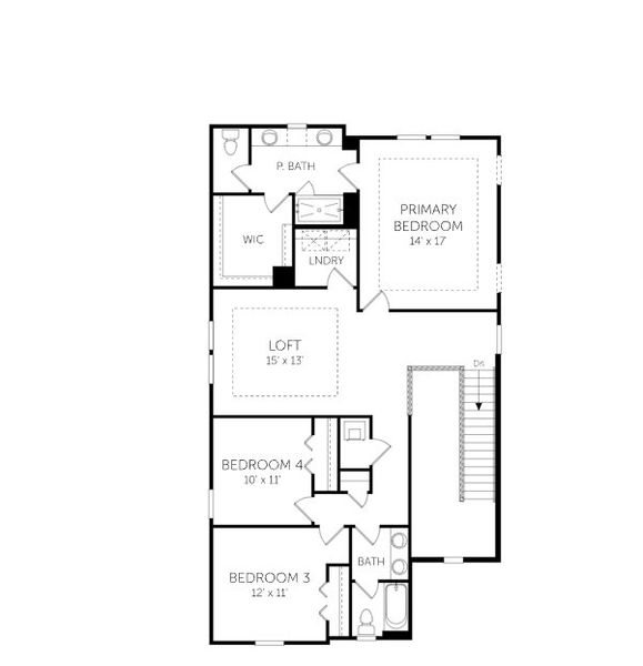 2D floor plan layout of this home in Brook Forest - Single Family Homes, St. Augustine, FL (Image 3).
