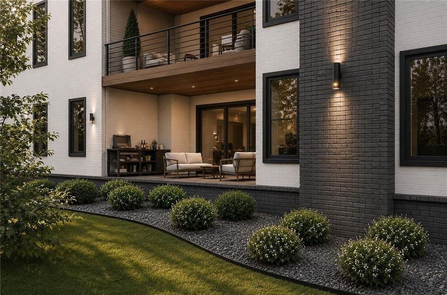 Exterior details and patio area of a home in , Atlanta (Image 11).