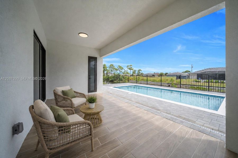 Exterior details and patio area of a home in , Cape Coral (Image 32). Exterior details and patio area of a home in , Cape Coral (Image 32).
