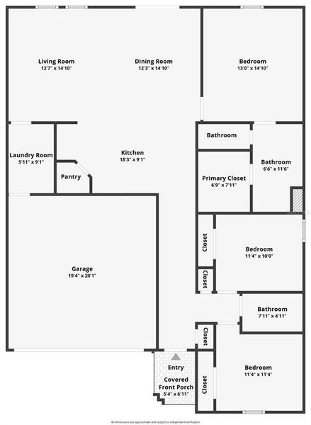 2D floor plan layout of this home in , Kissimmee, FL (Image 5).