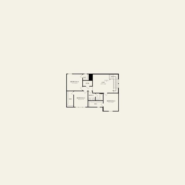 2D floor plan layout for the Galleon by Pulte Homes in The Retreat at Carolina Ridge, Harrisburg, NC (Image 5).