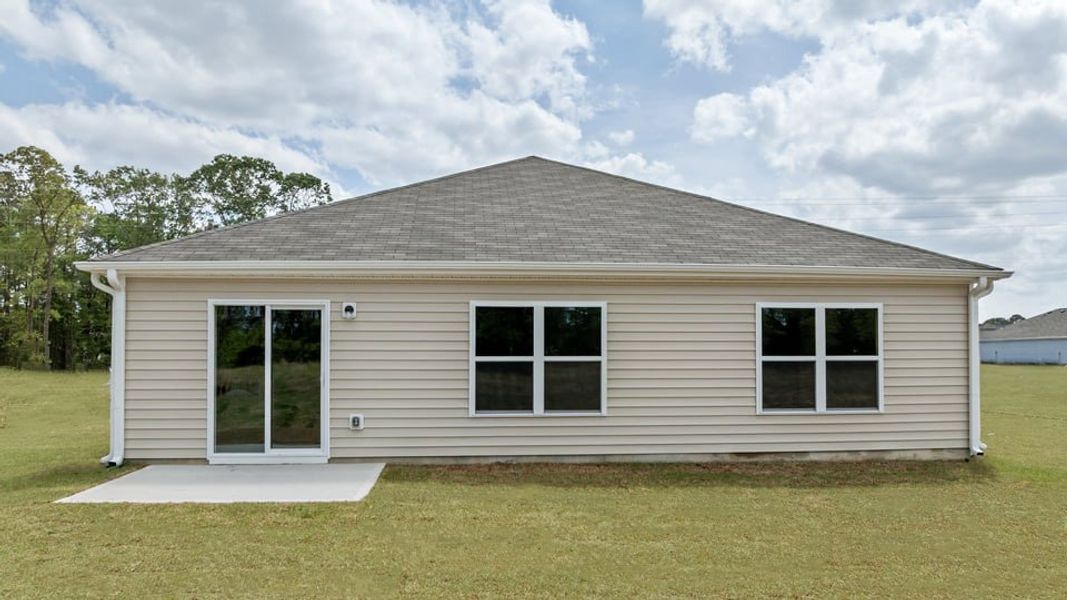 Exterior details and patio area of a home in Jetstream Park, Wilson (Image 20).