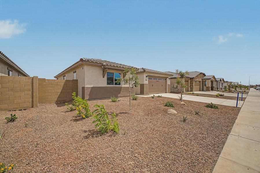 Exterior details and patio area of a home in Forté at Granite Vista, Waddell (Image 4).