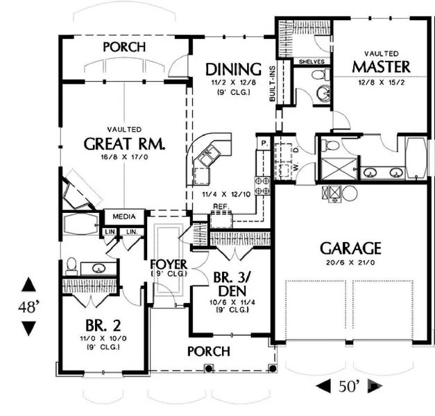 2D floor plan layout of this home in , Sherrills Ford, NC (Image 3).