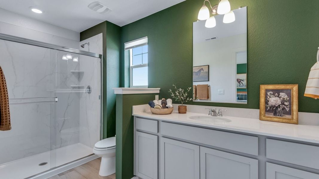 Furnished interior view inside a new home in Settlers Crossing, Commerce City (Image 16).