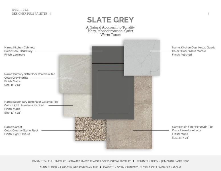 Farmhouse Look Palette 4: Palette Selection (*Artist rendering used for illustration purposes only.)