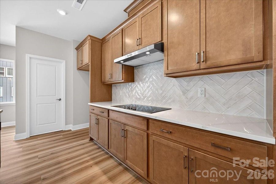 Gourmet kitchen with electric cooktop