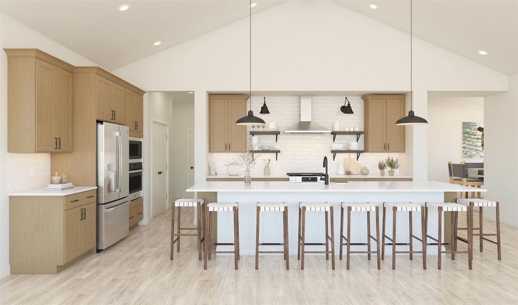 Stunning island kitchen (*Artist rendering used for illustration purposes only.)