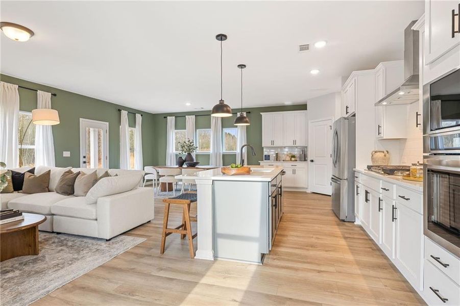 Furnished interior view inside a new home in The Bluffs, Canton (Image 8).