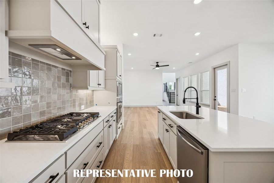 Gorgeous cabinetry, beautiful countertops and designer backsplash paired with contemporary stainless steel create a kitchen for the ages. REPRESENTATIVE PHOTO Gorgeous cabinetry, beautiful countertops and designer backsplash paired with contemporary stainless steel create a kitchen for the ages. REPRESENTATIVE PHOTO