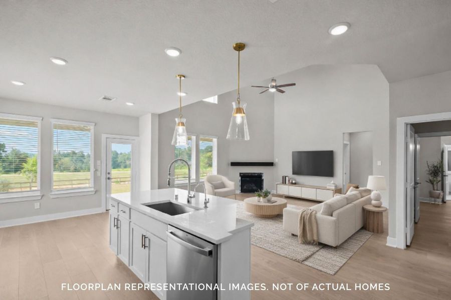 Furnished interior view inside a new home in The Oaks on 6th Street, Magnolia (Image 6).