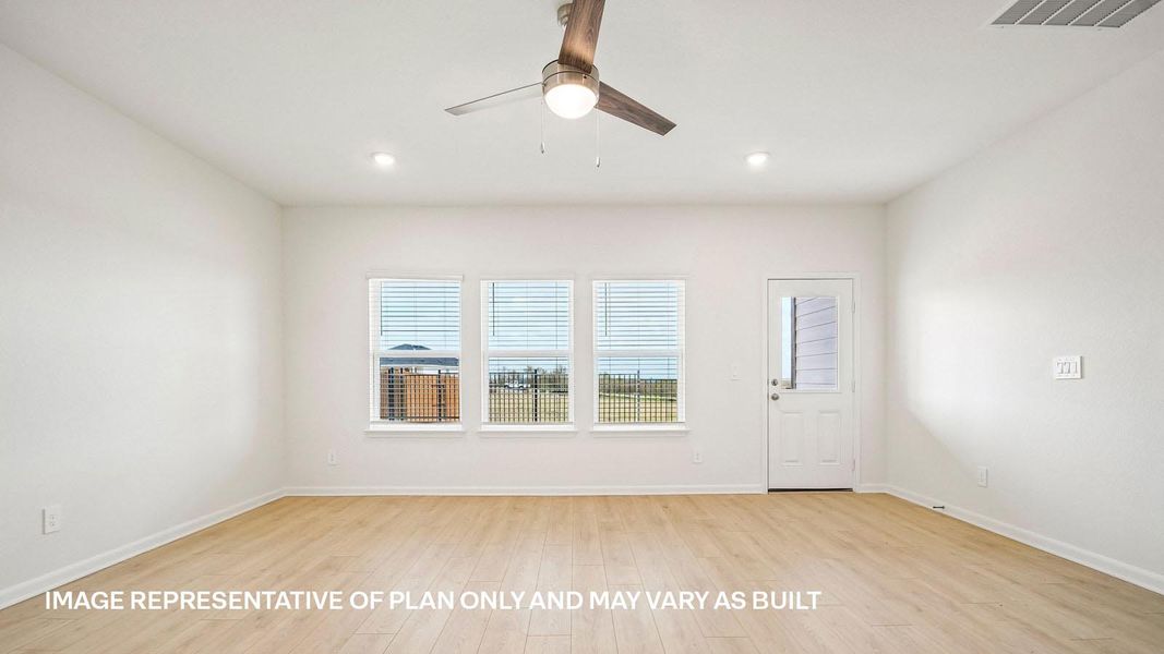 Representative unfurnished interior of a home built from the The Ozark by D.R. Horton in Revelry, Del Valle (Image 13). Representative unfurnished interior of a home built from the The Ozark by D.R. Horton in Revelry, Del Valle (Image 13).