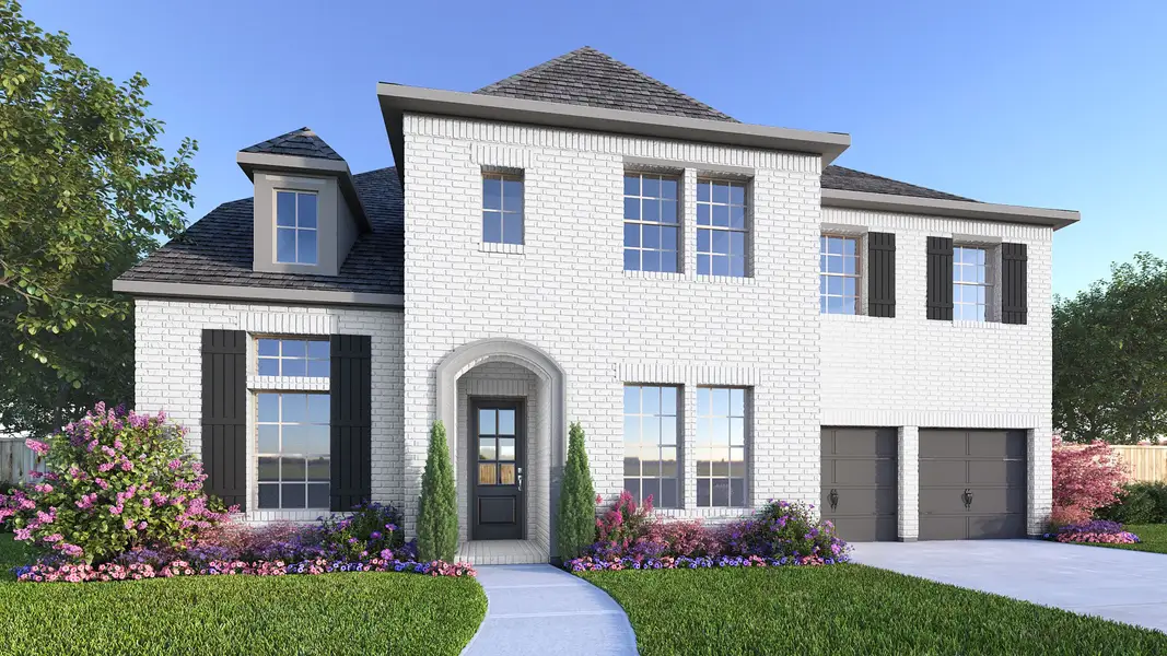 Representative exterior photo of a completed home built from the 533A by Britton Homes in Mustang Lakes, Celina, TX (Image 5). Representative exterior photo of a completed home built from the 533A by Britton Homes in Mustang Lakes, Celina, TX (Image 5).