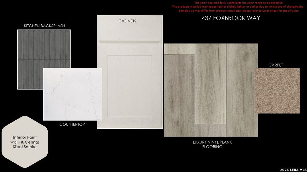 Sample of building materials used in homes in Foxbrook, Cibolo (Image 5). Sample of building materials used in homes in Foxbrook, Cibolo (Image 5).
