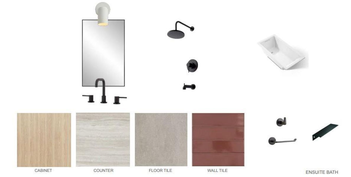 Bathroom Fixture and Finish Schedule. Specifying components and material selections for the property's bathroom