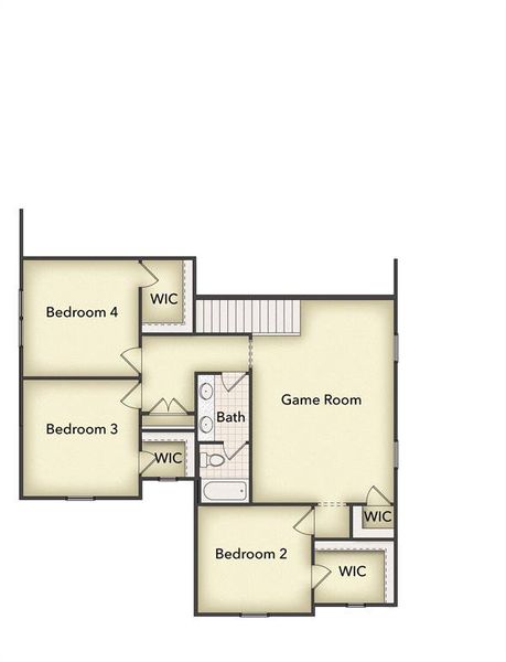 2D floor plan layout of this home in Liberty Pointe, Gainesville, TX (Image 5).