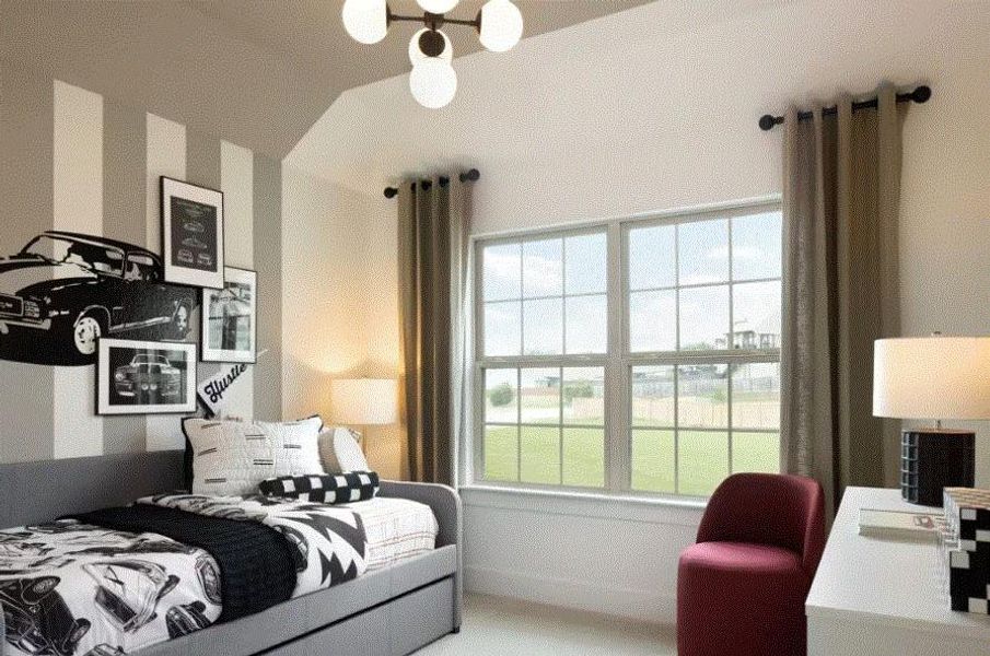 Photo of Pulte model home with same floor plan, not of actual home listed.