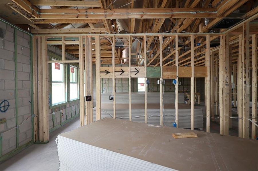 In-progress construction of a new home in Center Lake on the Park, St. Cloud, FL (Image 17). In-progress construction of a new home in Center Lake on the Park, St. Cloud, FL (Image 17).