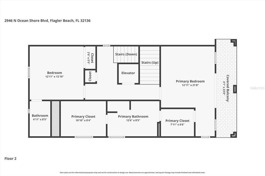 2D floor plan layout of this home in , Flagler Beach, FL (Image 6).