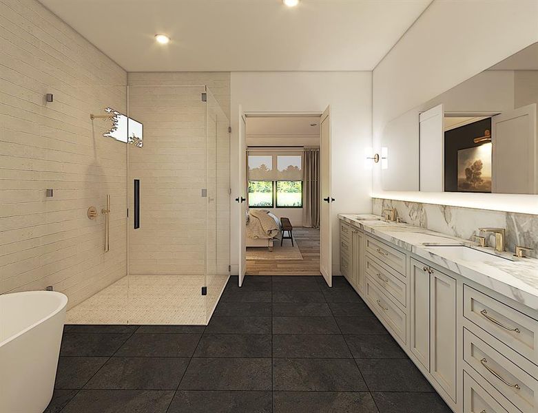 Furnished interior view inside a new home in , Dallas (Image 5).