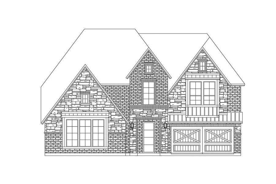 Representative exterior photo of a completed home built from the Grand Silverwood by Grand Homes in Grand Oaks, Celina, TX (Image 20).