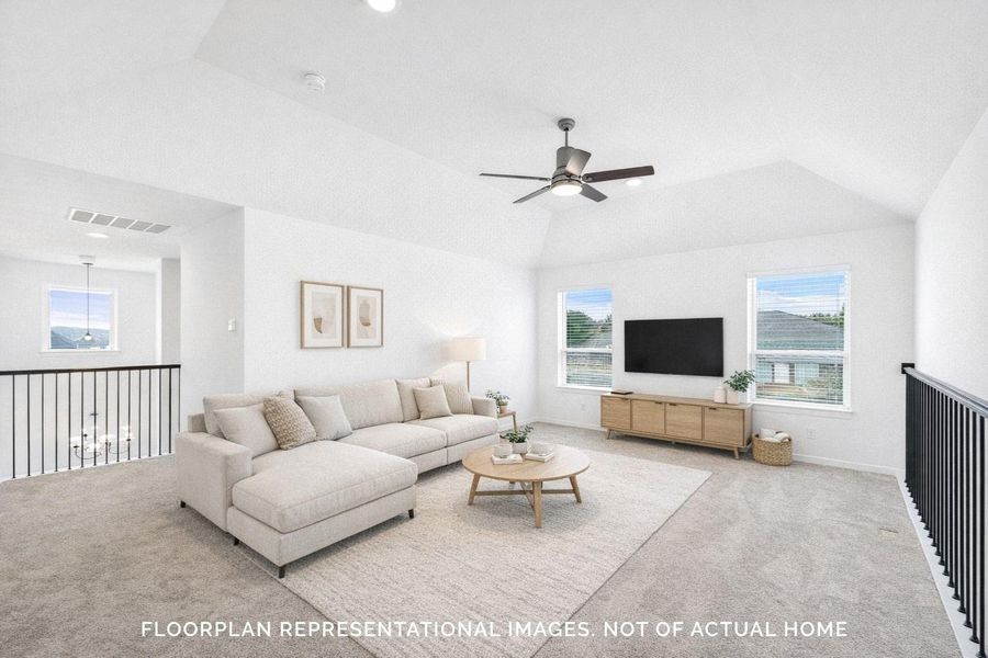 Furnished interior view inside a new home in Sorella, Tomball (Image 10).