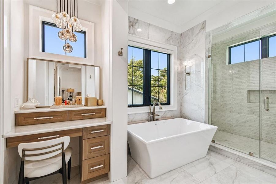 Furnished interior view inside a new home in , Tampa (Image 37).