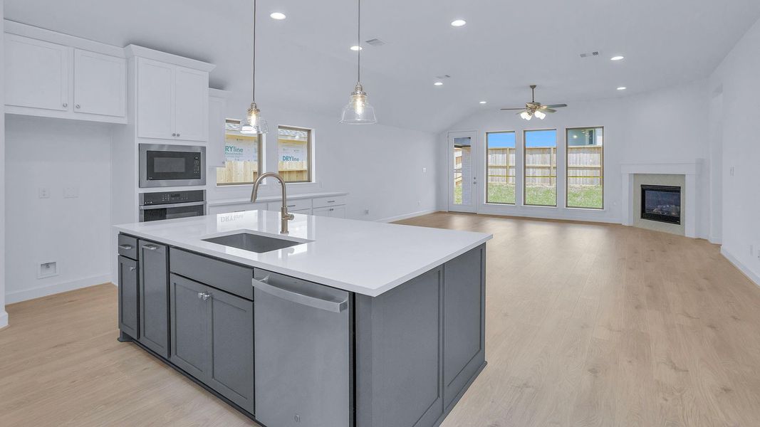 Furnished interior view inside a new home in Grand Central Park, Conroe (Image 9).