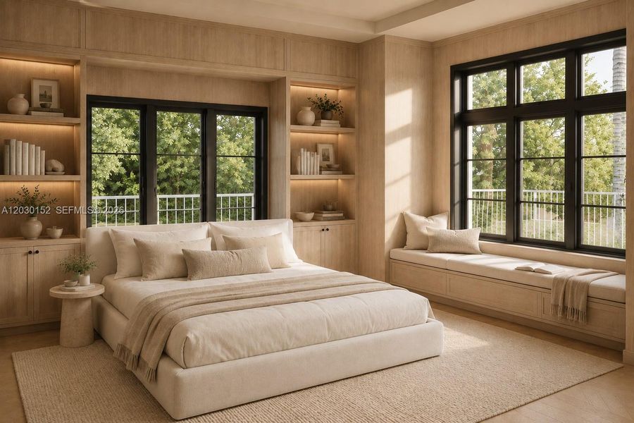 Furnished interior view inside a new home in , Miami Shores (Image 13). Furnished interior view inside a new home in , Miami Shores (Image 13).