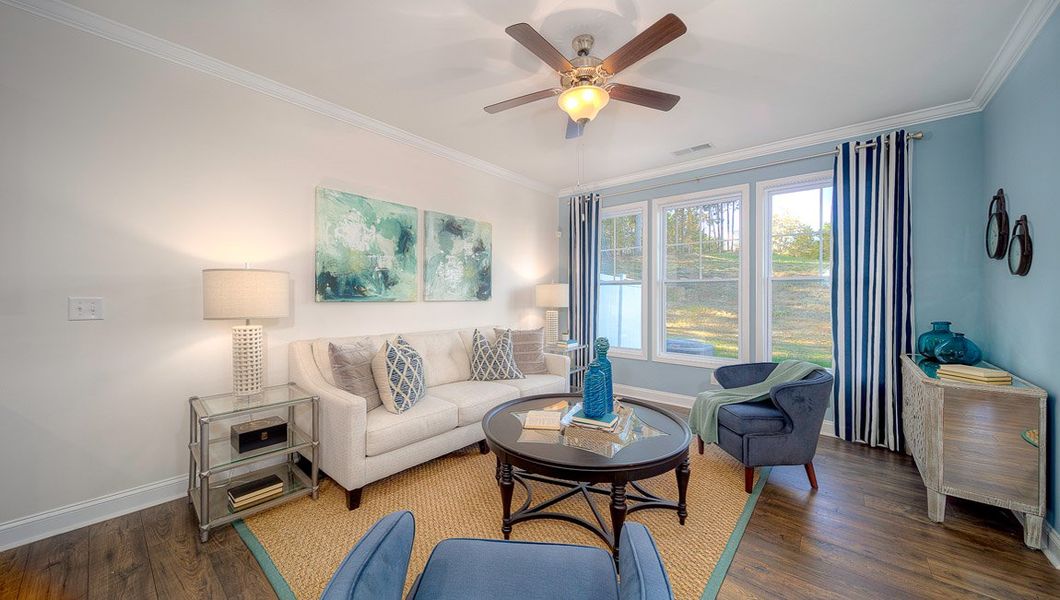 Representative furnished interior of a home built from the Lansing by D.R. Horton in Townes at Tap Root Farms, Fletcher (Image 12).