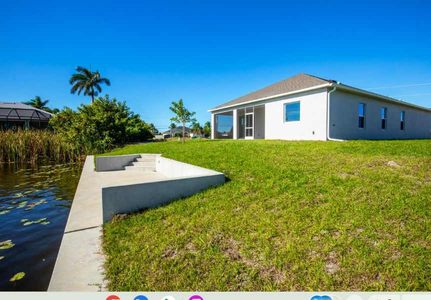 Exterior details and patio area of a home in Cape Coral, Cape Coral (Image 3).