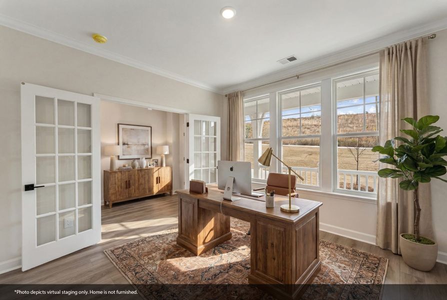 Furnished interior view inside a new home in Ridgecrest at Midway, Anderson (Image 12). Furnished interior view inside a new home in Ridgecrest at Midway, Anderson (Image 12).