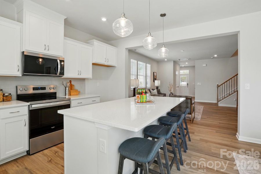 Furnished interior view inside a new home in Arbor Chase, Clover (Image 7). Furnished interior view inside a new home in Arbor Chase, Clover (Image 7).