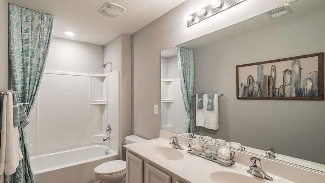 Furnished interior view inside a new home in Jackson Landing, Jefferson (Image 4).