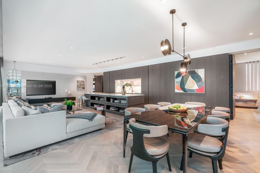 Furnished interior view inside a new home in , Miami (Image 7).