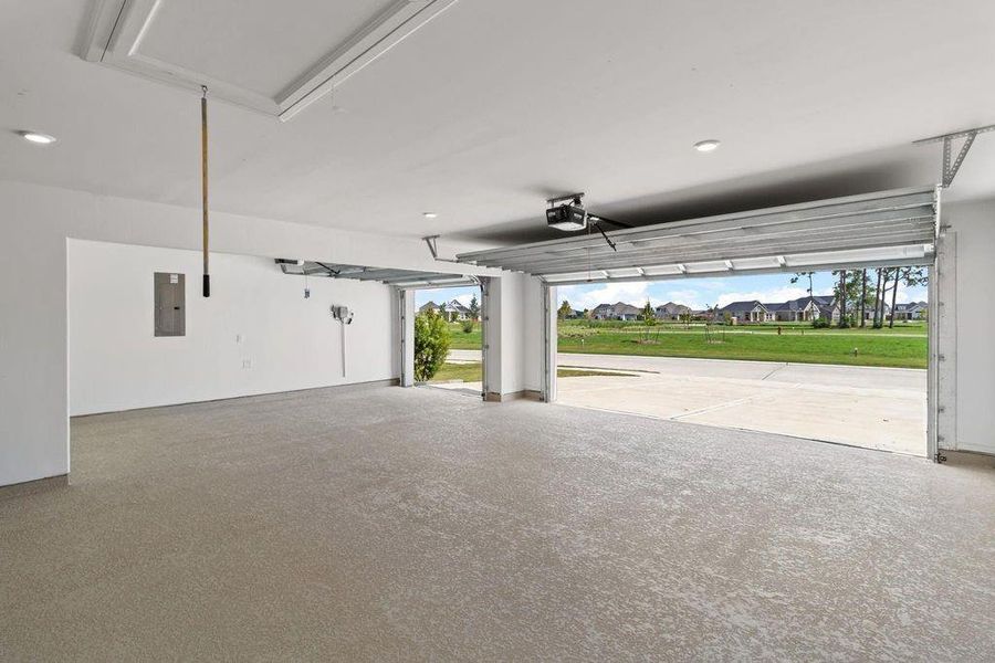 Four Car Garage Partially Insulated