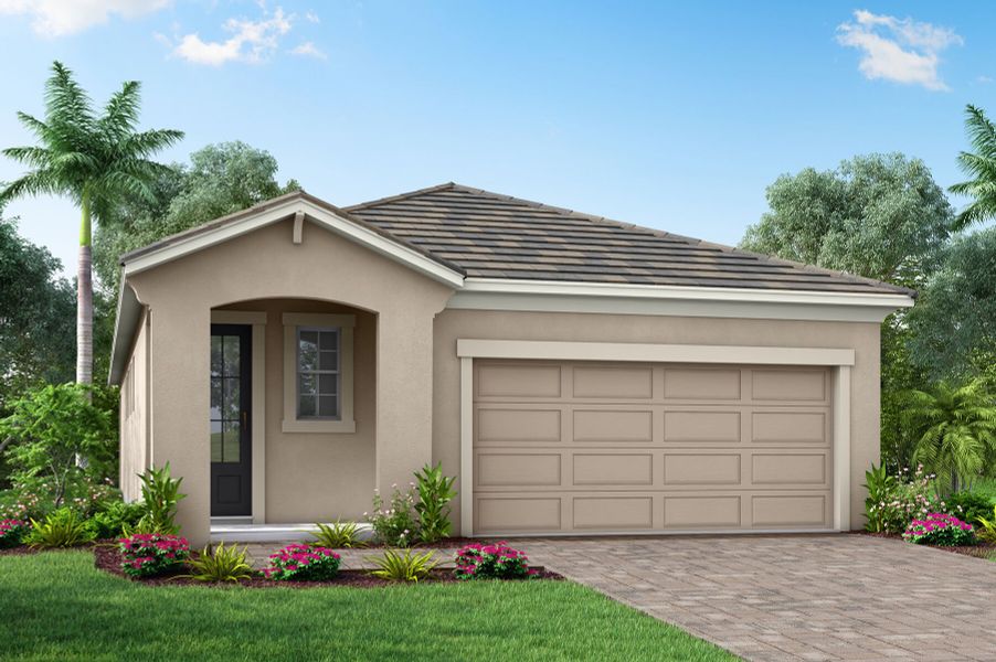 Representative exterior photo of a completed home built from the Passage by Mattamy Homes in Wellen Park, Venice, FL (Image 12). Representative exterior photo of a completed home built from the Passage by Mattamy Homes in Wellen Park, Venice, FL (Image 12).