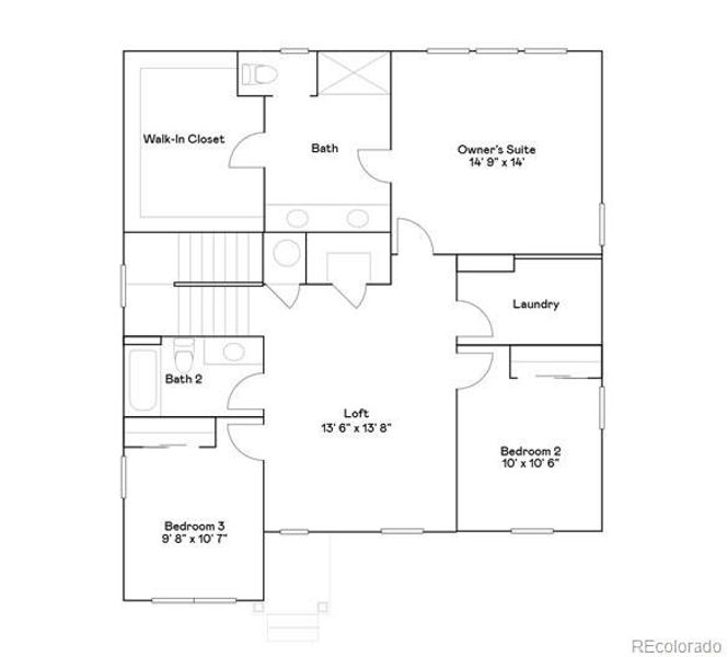 2D floor plan layout of this home in Kinston, Loveland, CO (Image 5).