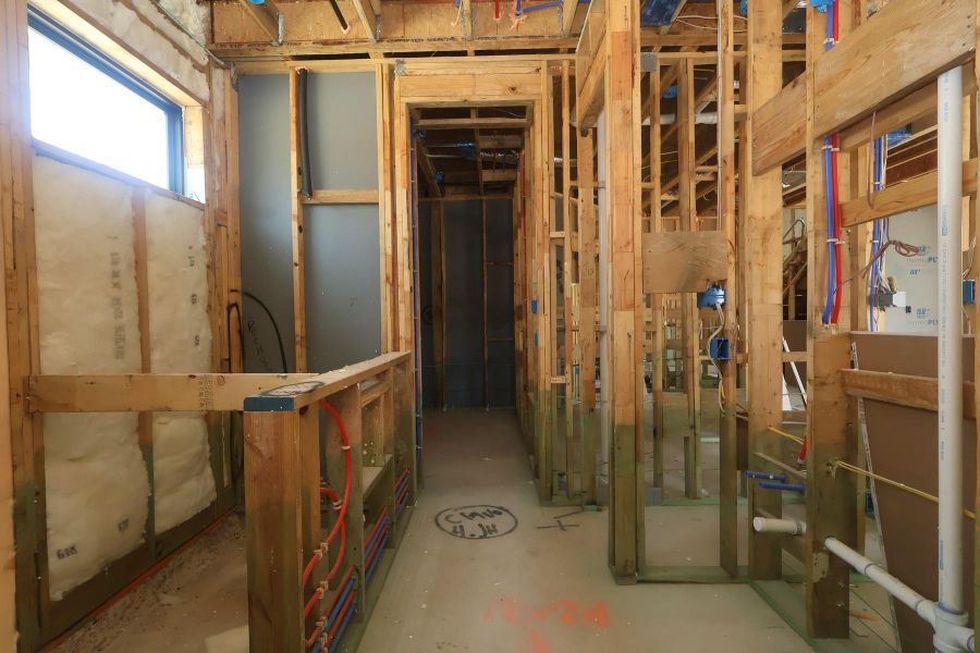 In-progress construction of a new home in The Highlands - Grove Collection, Porter, TX (Image 12).