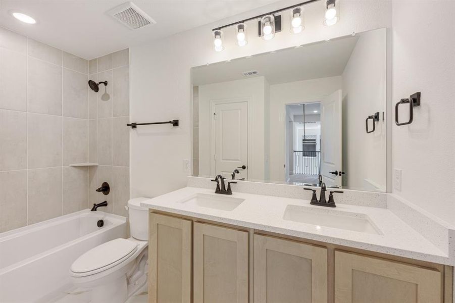 Furnished interior view inside a new home in Windsong Ranch Classic 61, Prosper (Image 13). Furnished interior view inside a new home in Windsong Ranch Classic 61, Prosper (Image 13).