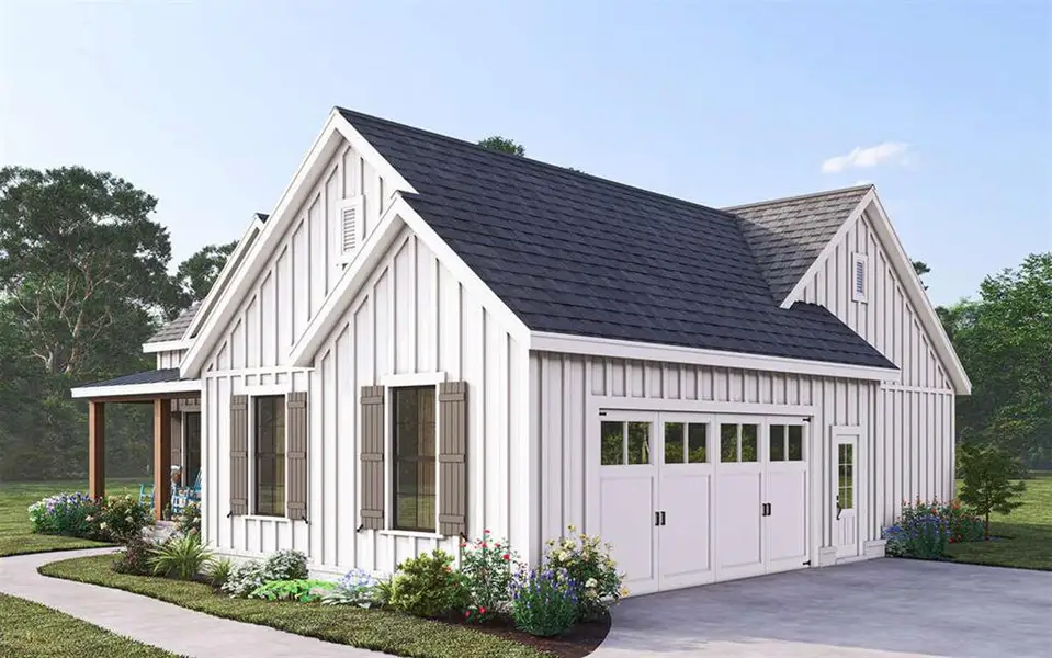 Front exterior of a new home in Echo Grove, Poolville, TX, highlighting curb appeal (Image 16).