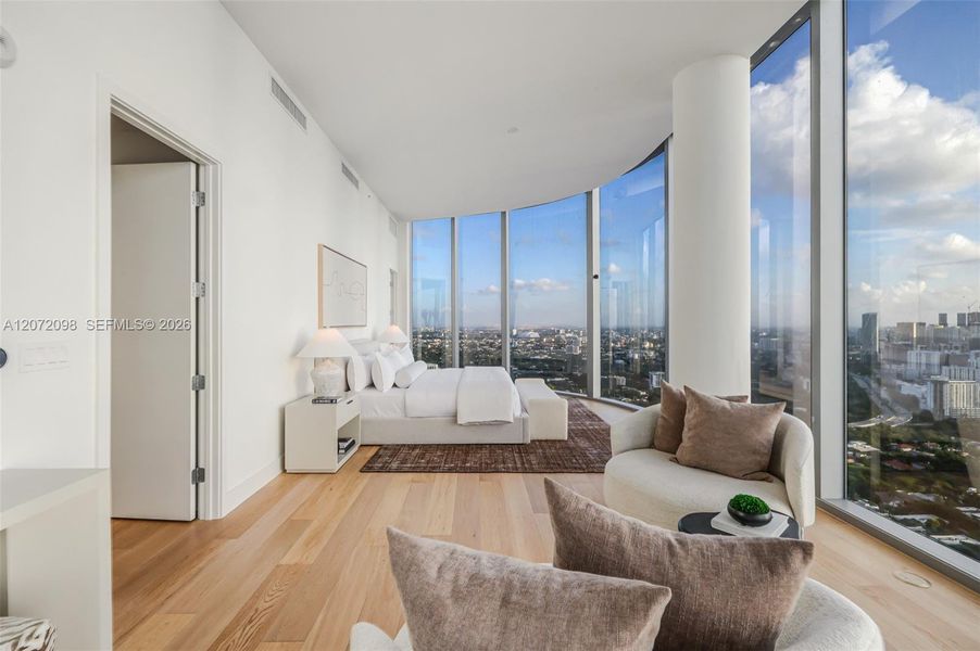 Furnished interior view inside a new home in , Miami (Image 9).