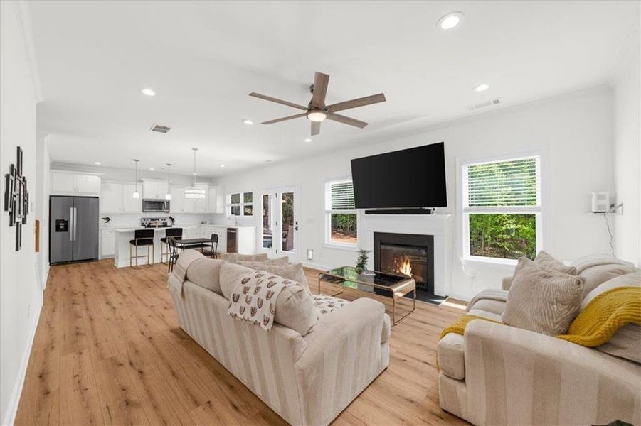 Furnished interior view inside a new home in , Cleveland (Image 10).