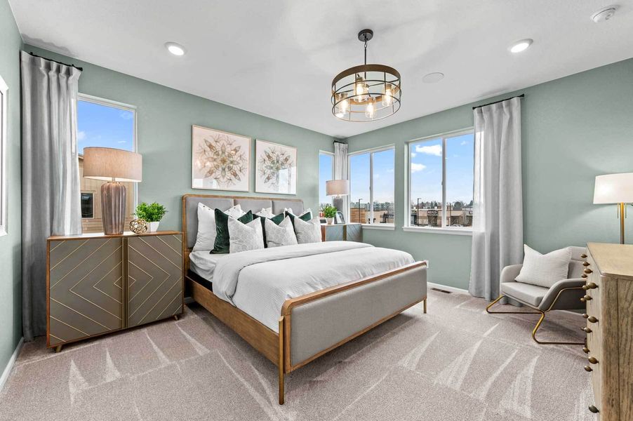 Furnished interior view inside a new home in Ralston Creek, Arvada (Image 15). Furnished interior view inside a new home in Ralston Creek, Arvada (Image 15).