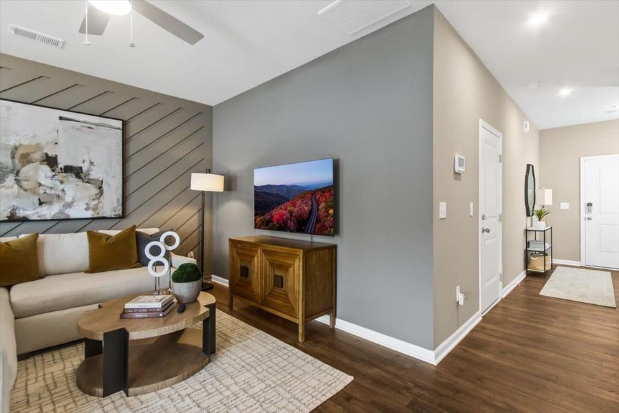 Furnished interior view inside a new home in Gardner Heights, Greer (Image 6). Furnished interior view inside a new home in Gardner Heights, Greer (Image 6).