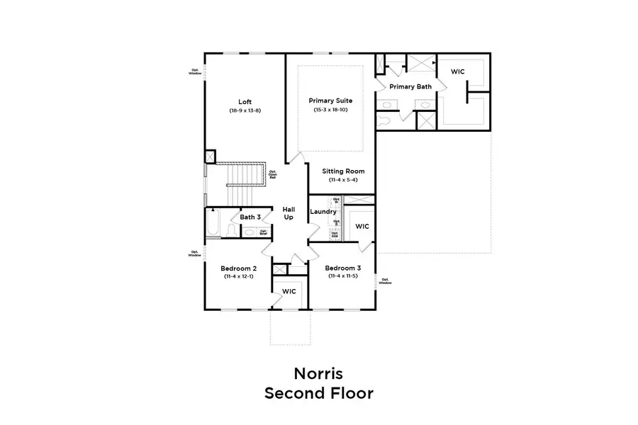 The Norris Plan by DRB Homes in McBride Indian Trail, NC - Floor 2