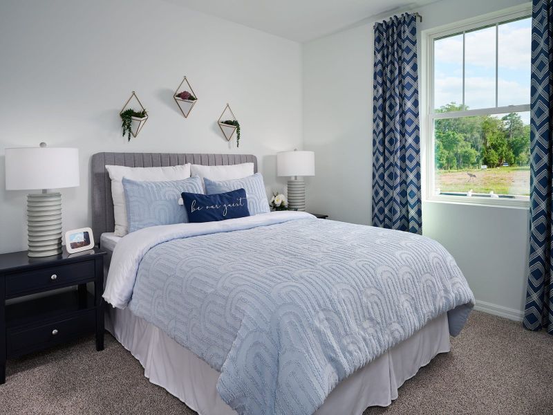 Bedroom in the Hibiscus floorplan modeled at The Reserve at Twin Lakes