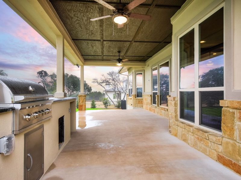 Representative exterior details of a home built from the Madera II by Giddens Homes in Scofield Farms Estates, Georgetown (Image 96).