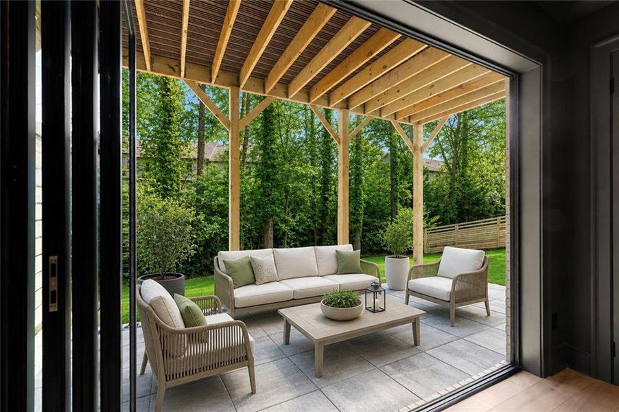 Exterior details and patio area of a home in , Brookhaven (Image 32).